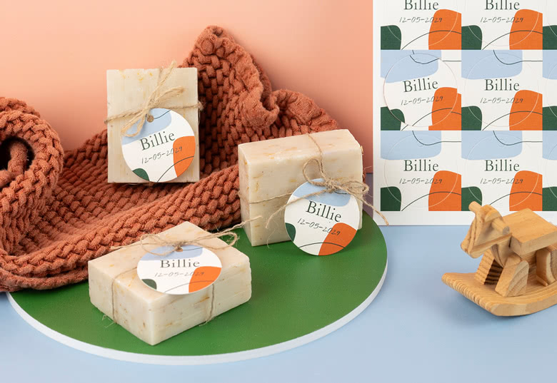 Zeepje met label (set van 6)