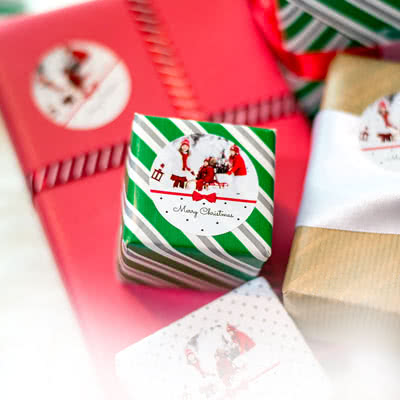Create Gift wrapping stickers