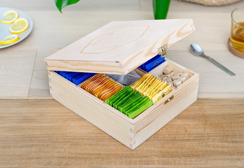 wooden tea box