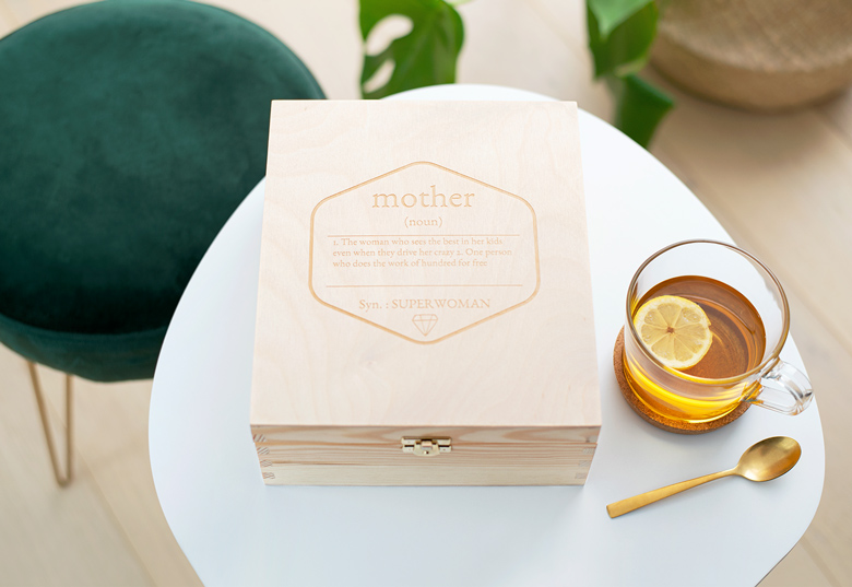 Wooden Tea Box and Set