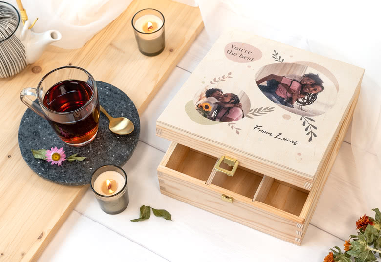 Wooden Tea Box and Set