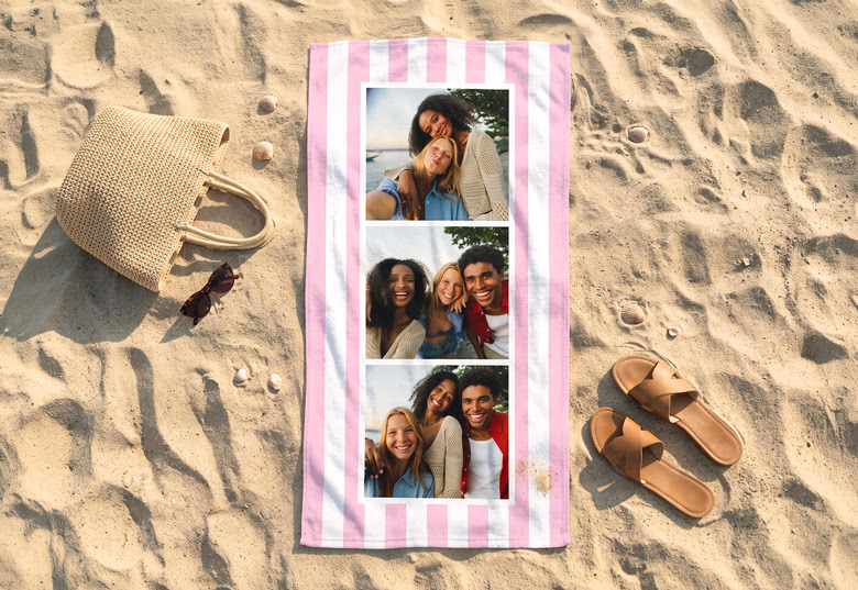 Serviette personnalisée photo & texte