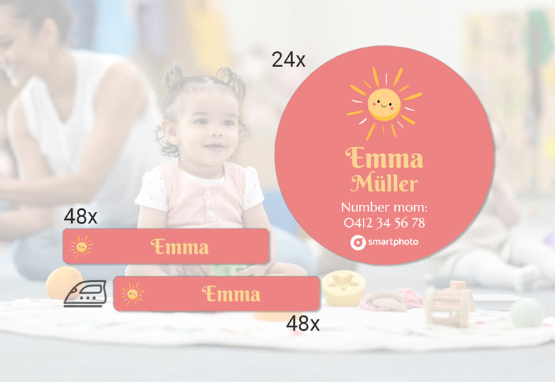 Daycare naming label set - Personalised Name Labels & Name Tags