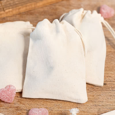 Small cotton bags - set of 12