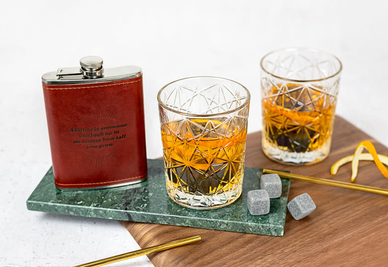 Set à whisky en verre personnalisable avec logo 