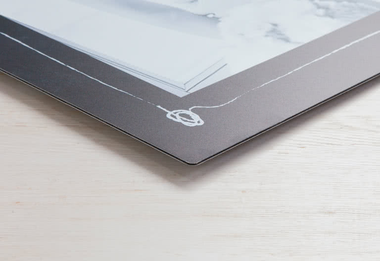 foto op aluminium wit