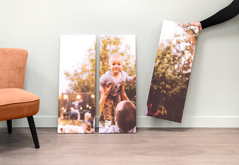 Installeren Achternaam Trunk bibliotheek Meerluik op canvas - foto split | smartphoto.be