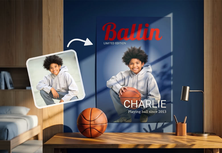 Affiche Couverture de Magazine Luxe