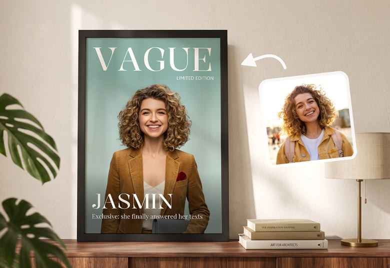 Affiche Couverture de Magazine Luxe