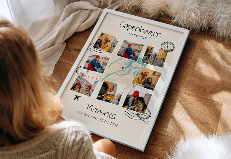 Affiche carte personnalisée