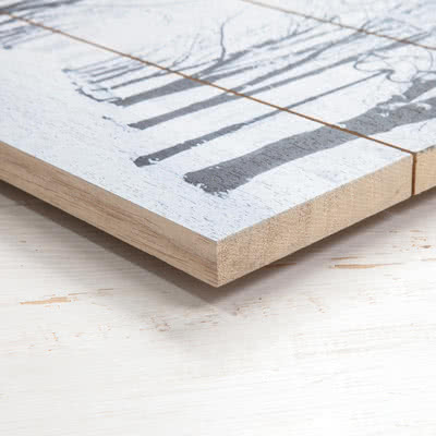 Foto op houten planken