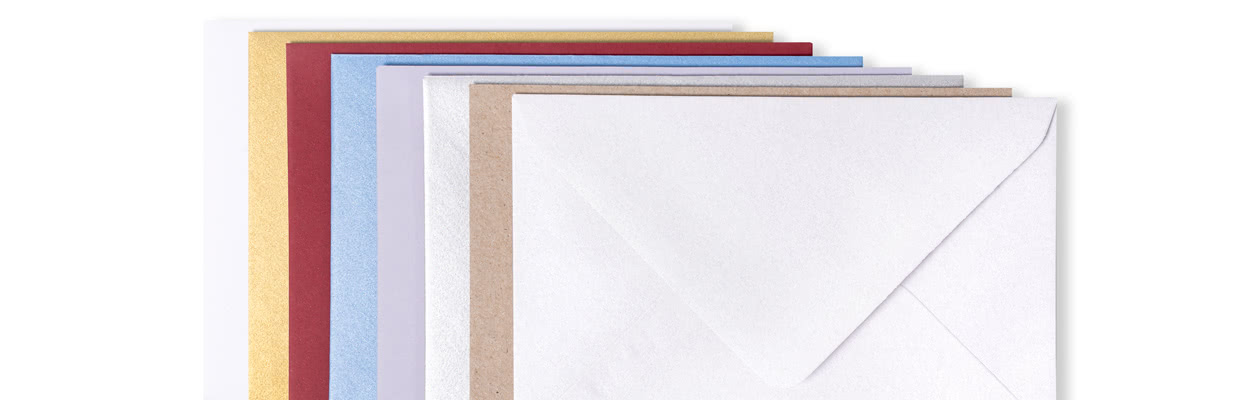 Wählen Sie ein passendes farbiges Kuvert zu Ihren Karten aus: