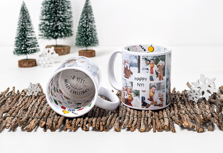 Tasse mit Weihnachtsmotiven