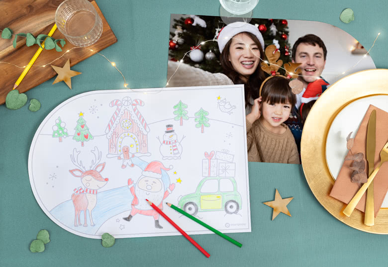 Papiertischsets mit Ausmalbild