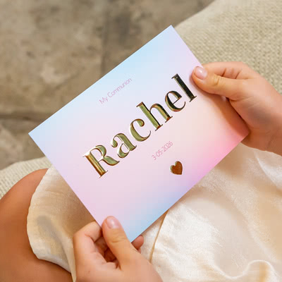 Fotokort med gullfolie