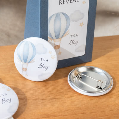 Pin Badge Gender Reveal Foto-Button