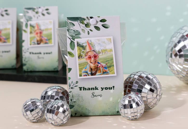 Candy bag with photo-wrapping