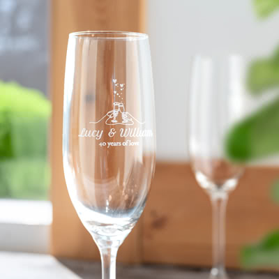 Champagne glasses - Set of 2 Champagne glasses - Set of 2