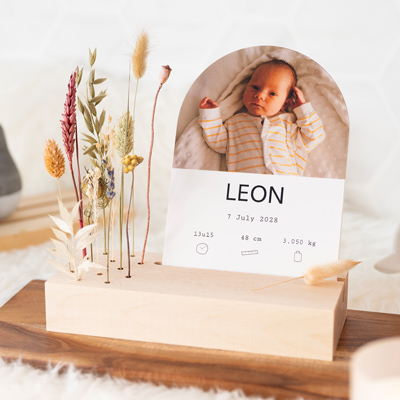 Forex luxe sur support en bois & fleurs séchées Forex luxe sur support en bois & fleurs séchées