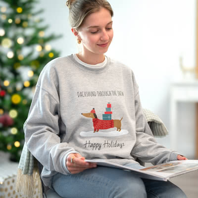 Sweatshirt med print