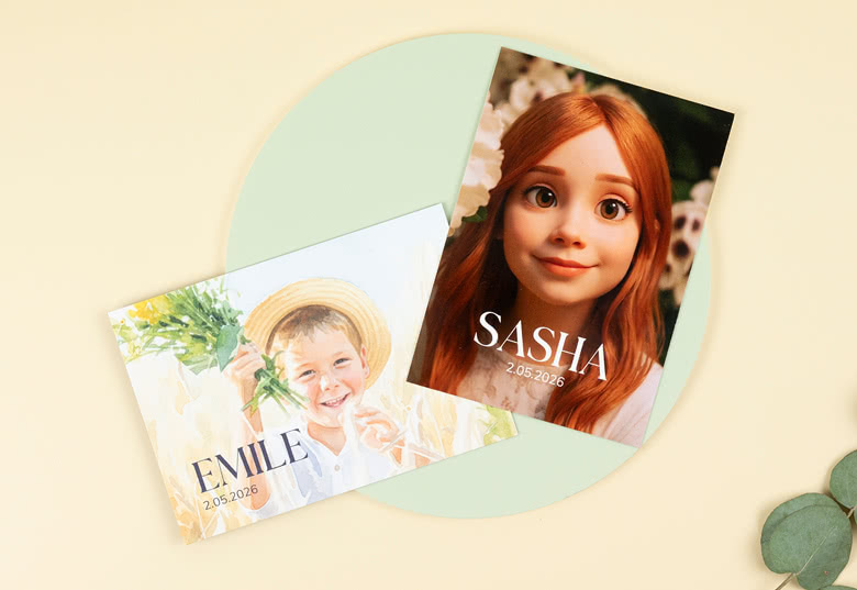 Style your photo card with AI