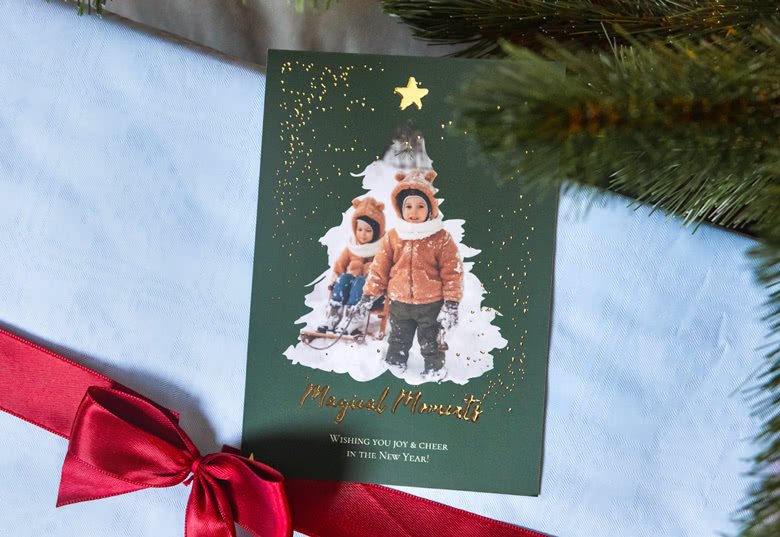 Gold foil Christmas cards