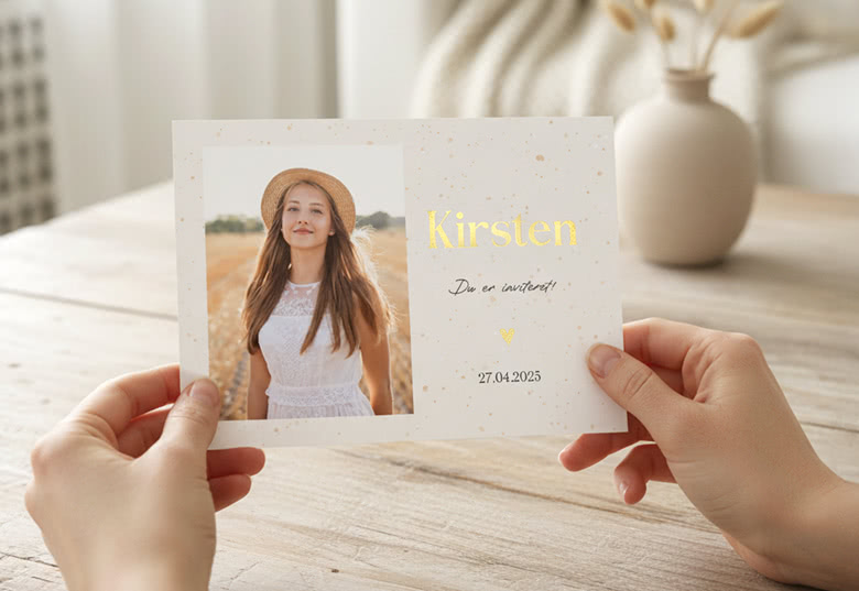 Fotokort med guldfolie