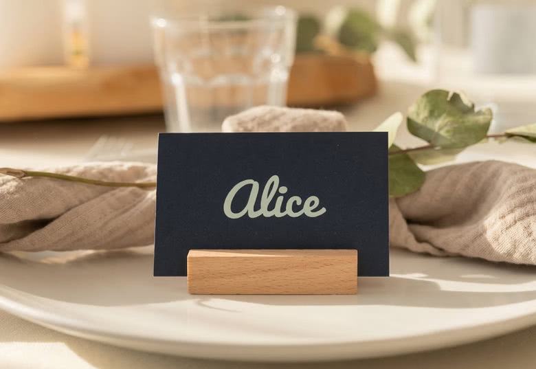 Personlige bordkort til konfirmation - 12 stk