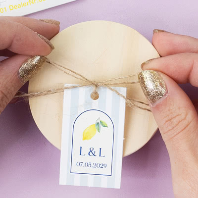 Tin box with wooden lid - 12 pcs