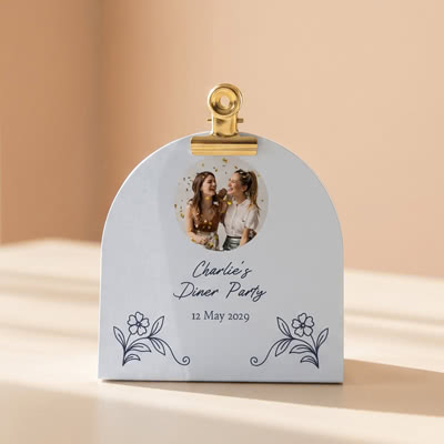 Party bag with rounded photo-wrapping