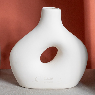 Vase en céramique gravé