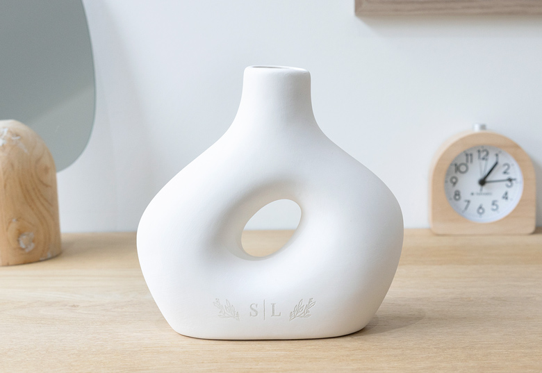 Engraved Ceramic Vase