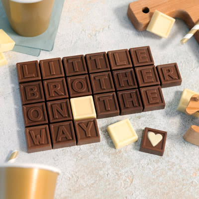 Chocolate with text