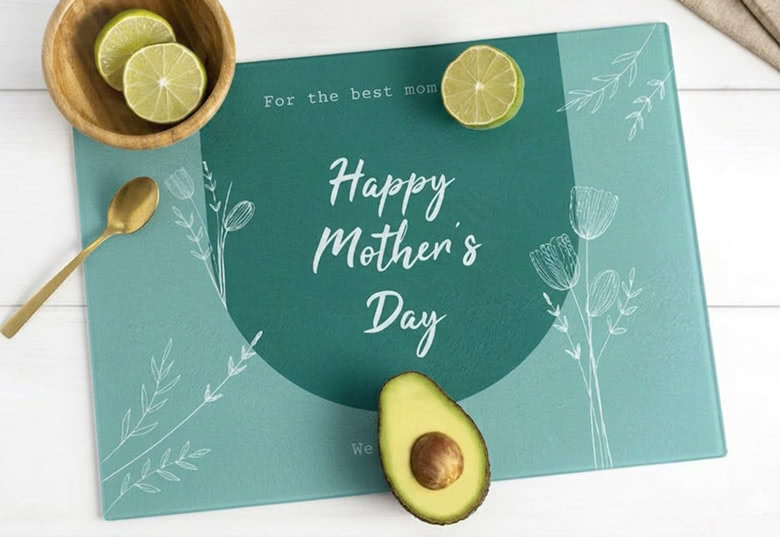 Schneidebrett personalisiert aus Glas