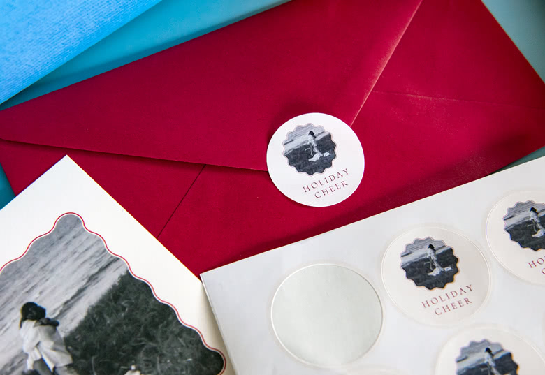 Seal sticker for Christmas cards
