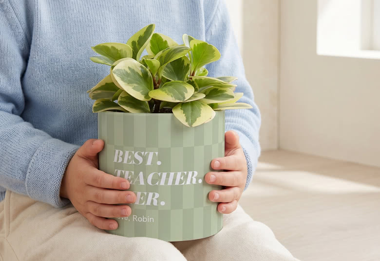 Gepersonaliseerde bloempot
