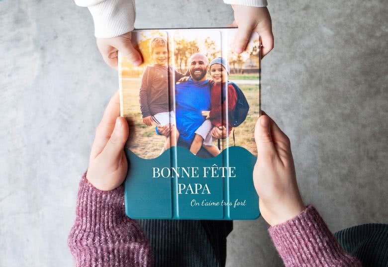 Ipad cover pour Papa - fête des pères personnalisé photo et texte