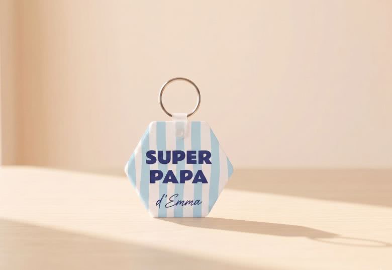 Porte-clés super Papa - fête des pères personnalisé