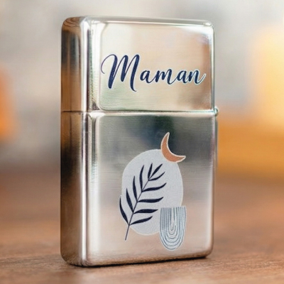 Briquet personnalisé avec texte ou photo