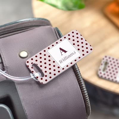 Bagagelabel polkadots