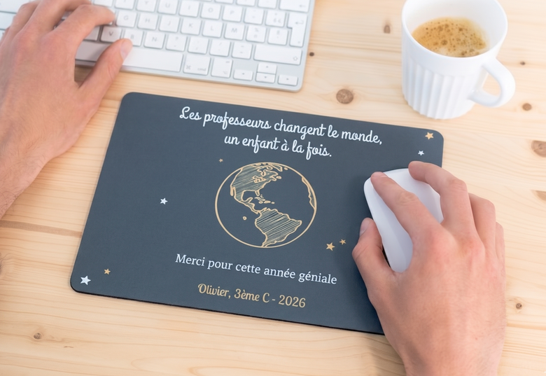 Tapis de souris cadeau de fin d'année professeur