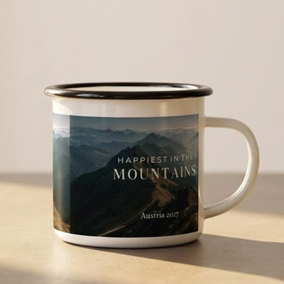 Emaljmugg för pappas kaffe eller te