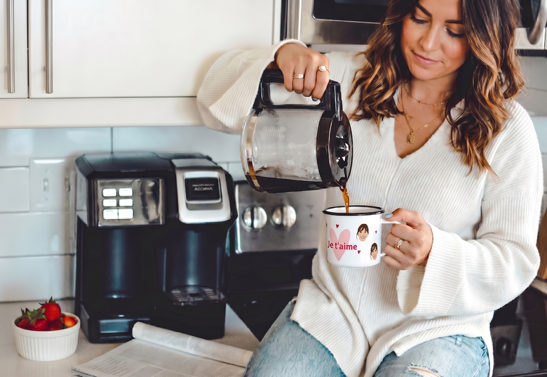 Mug emaillé personnalisé maman