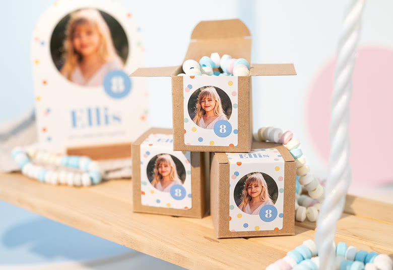 Boîte a dragées imprimée - Lot de 12