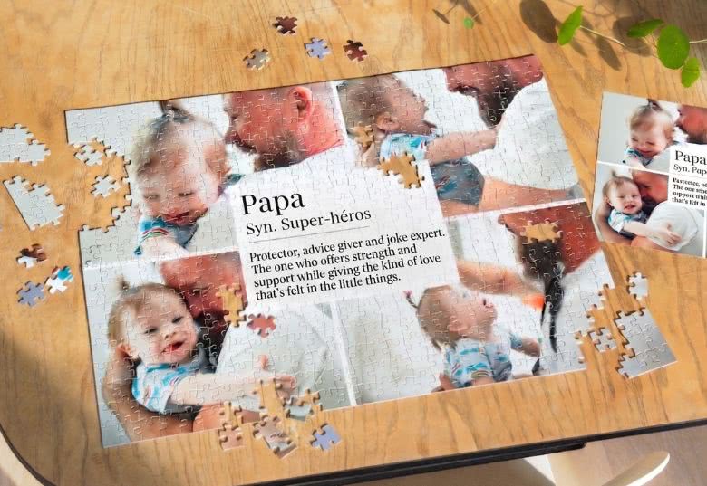 Puzzle fête des pères personnalisé - avec photo et texte.