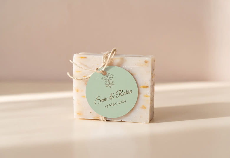 Soap bar with personalised label - 6 pcs