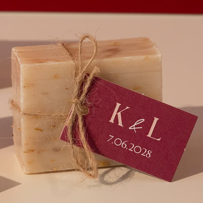 Soap bar with personalised label - 6 pcs
