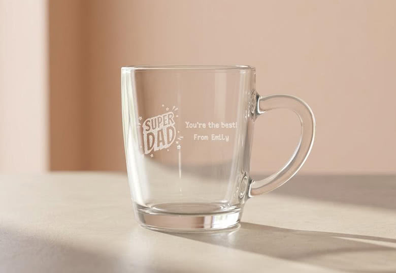 Tekopp med gravering