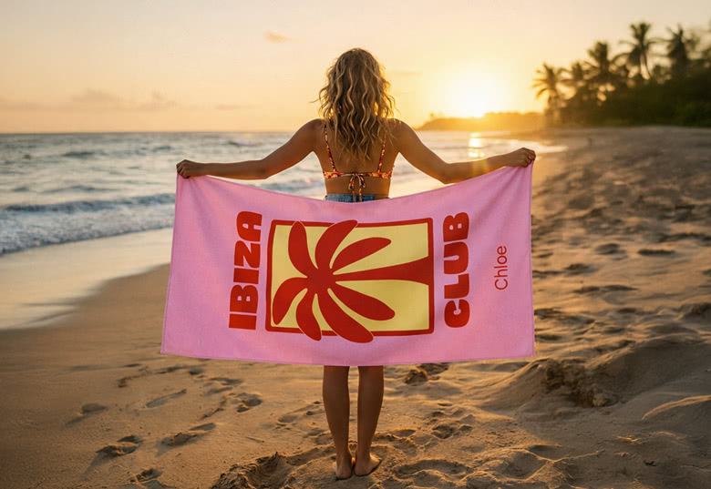 Håndklæde med navn på