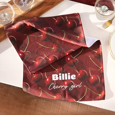 Viskestykke med personlige design